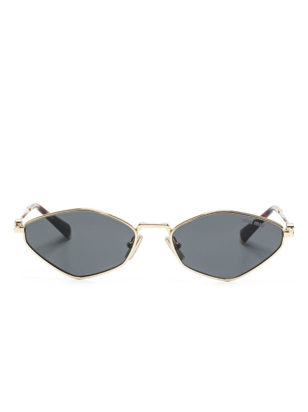 Miu Miu Eyewear 56ZS geometric-frame sunglasses - Gold von Miu Miu Eyewear