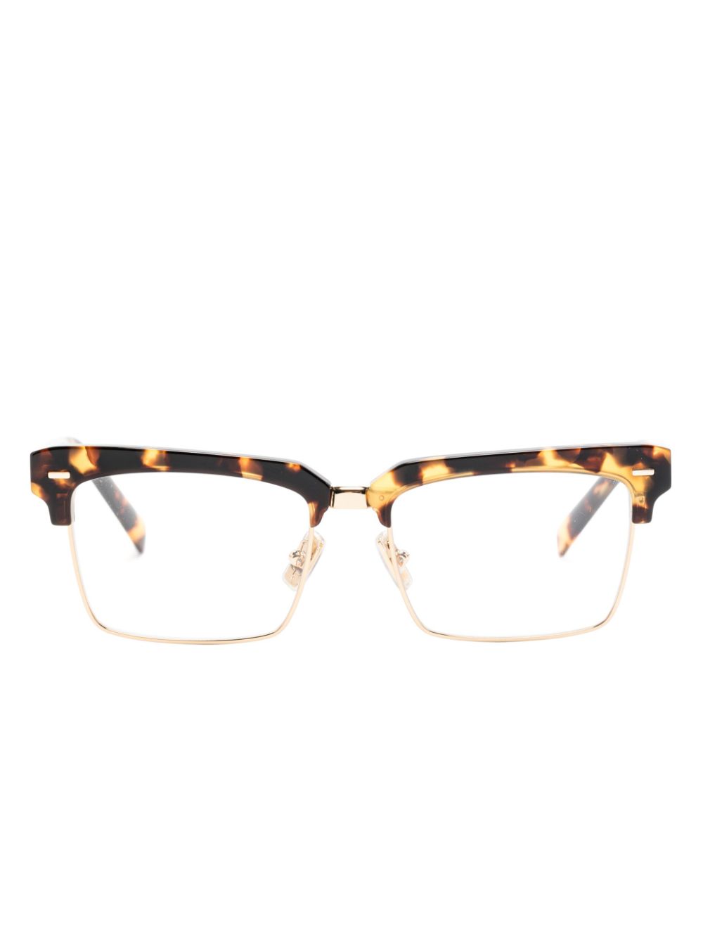 Miu Miu Eyewear MU11XV square-frame glasses - Brown von Miu Miu Eyewear