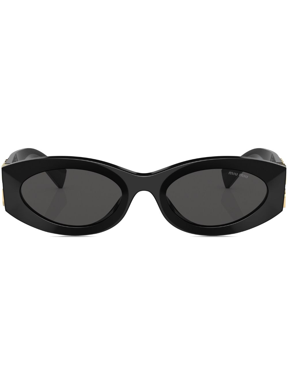 Miu Miu Eyewear Miu Glimpse oval-frame sunglasses - Black von Miu Miu Eyewear