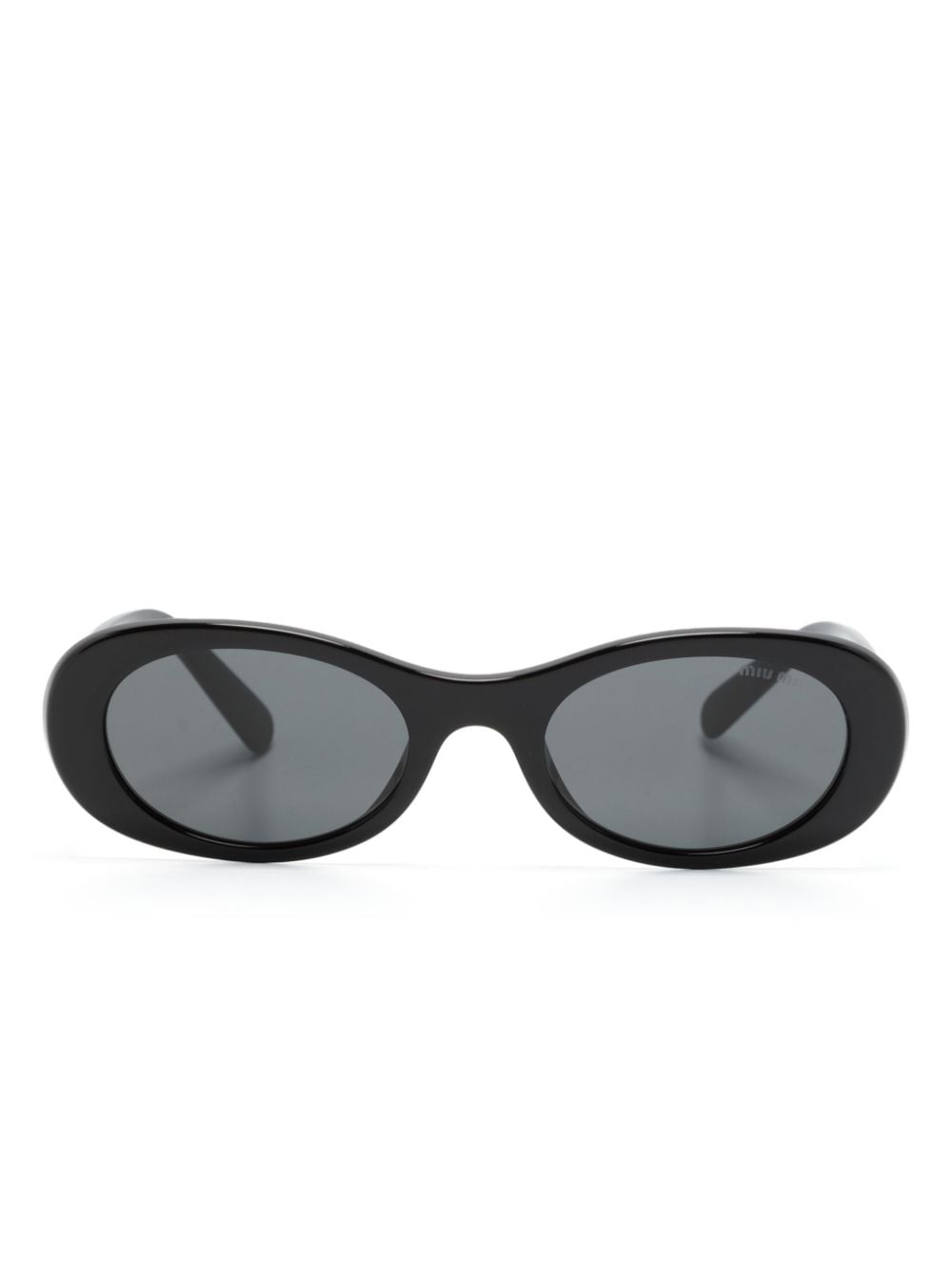 Miu Miu Eyewear Miu Glimpse oval-frame sunglasses - Black von Miu Miu Eyewear
