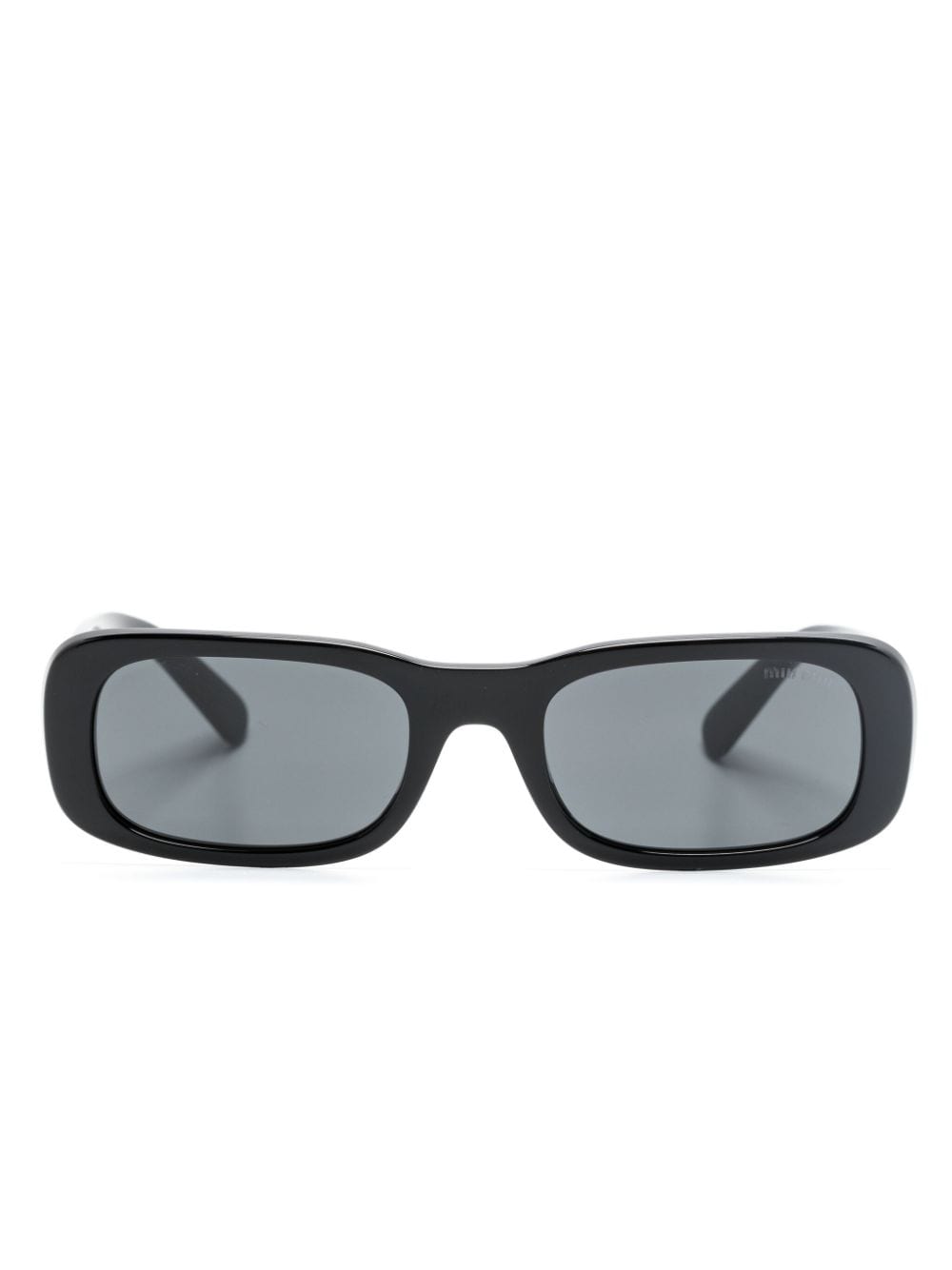 Miu Miu Eyewear Miu Glimpse rectangle-frame sunglasses - Black von Miu Miu Eyewear