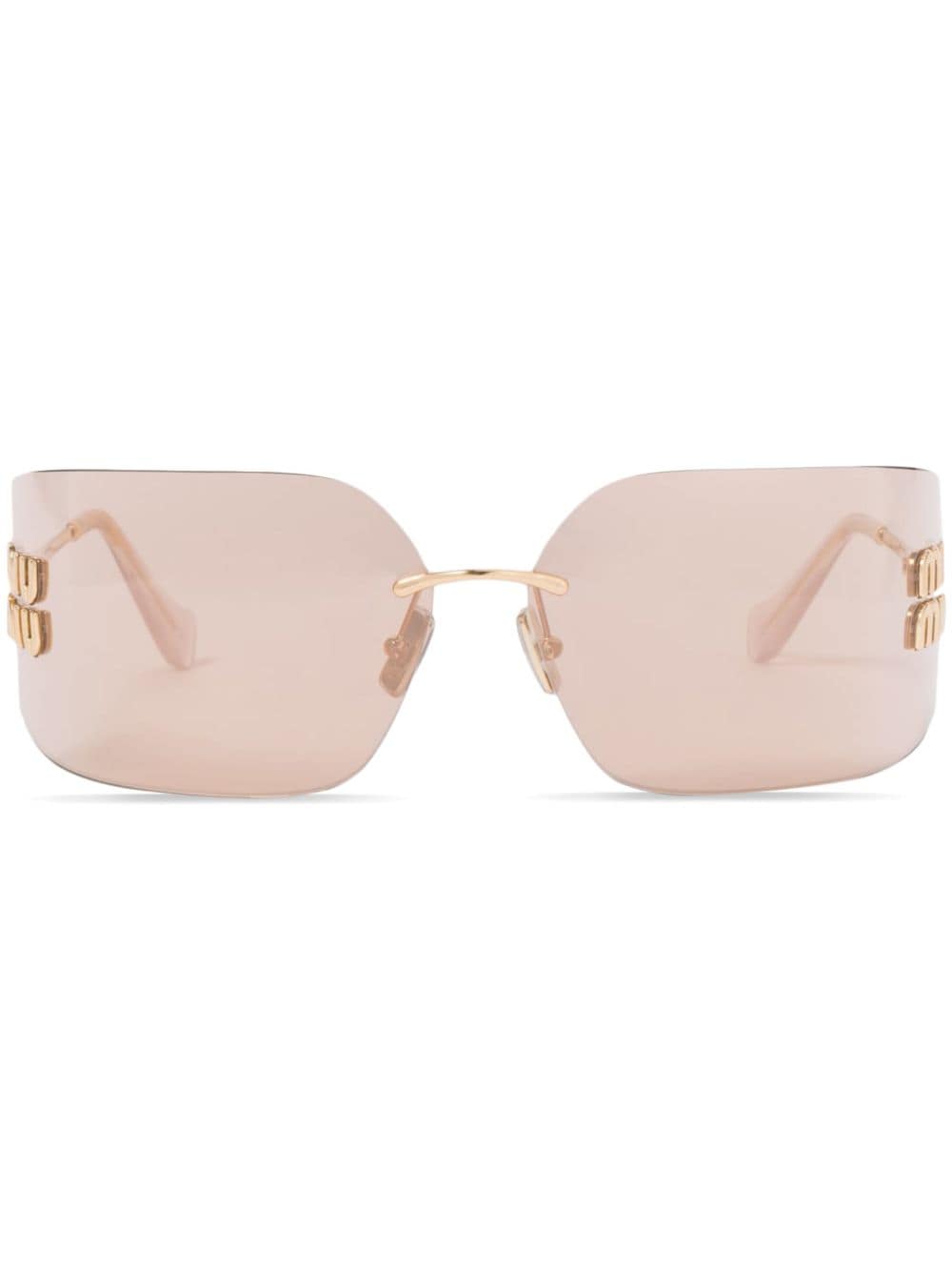 Miu Miu Eyewear Runway square-frame sunglasses - Gold von Miu Miu Eyewear