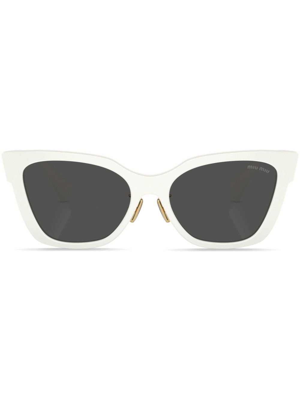 Miu Miu Eyewear logo-lettering butterfly sunglasses - White von Miu Miu Eyewear