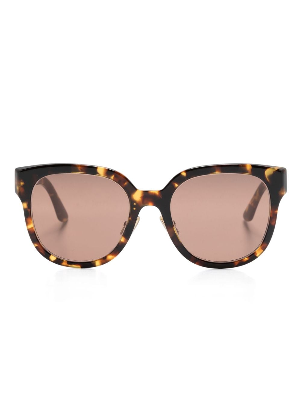 Miu Miu Eyewear logo-lettering square-frame sunglasses - Brown von Miu Miu Eyewear