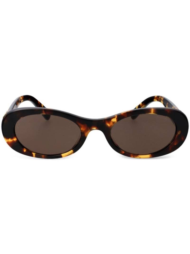 Miu Miu Eyewear oval-frame sunglasses - Brown von Miu Miu Eyewear