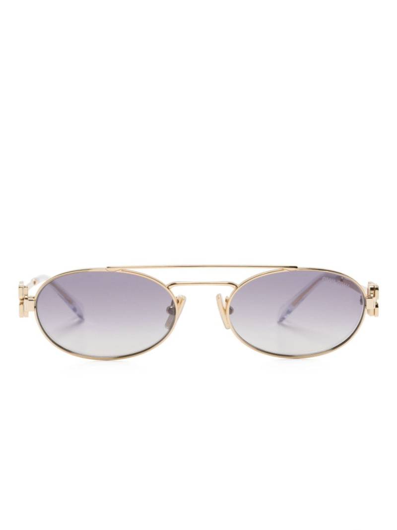 Miu Miu Eyewear oval-frame sunglasses - Gold von Miu Miu Eyewear