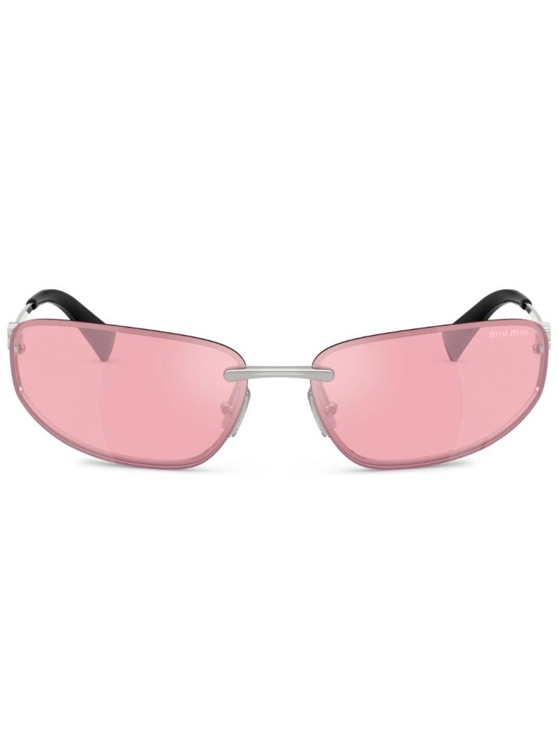 Miu Miu Eyewear oval-frame sunglasses - Silver von Miu Miu Eyewear