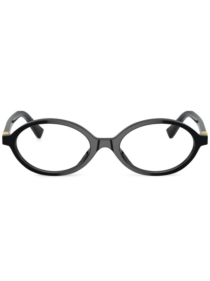 Miu Miu Eyewear oval optical glasses - Black von Miu Miu Eyewear