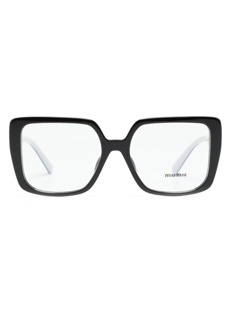 Miu Miu Eyewear oversized-frame optical glasses - Black von Miu Miu Eyewear