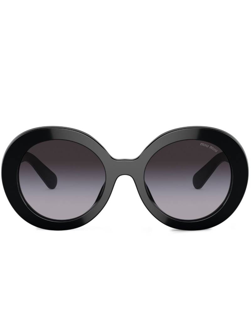 Miu Miu Eyewear oversized round-frame sunglasses - Black von Miu Miu Eyewear