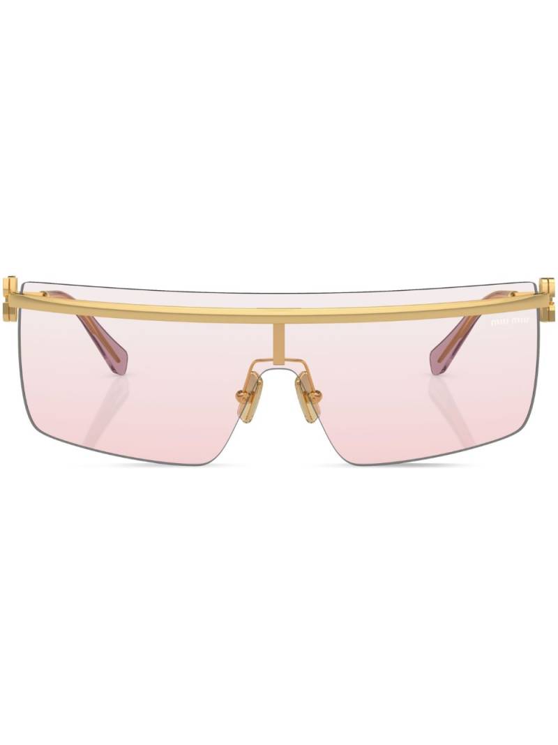 Miu Miu Eyewear rimless square-frame sunglasses - Gold von Miu Miu Eyewear