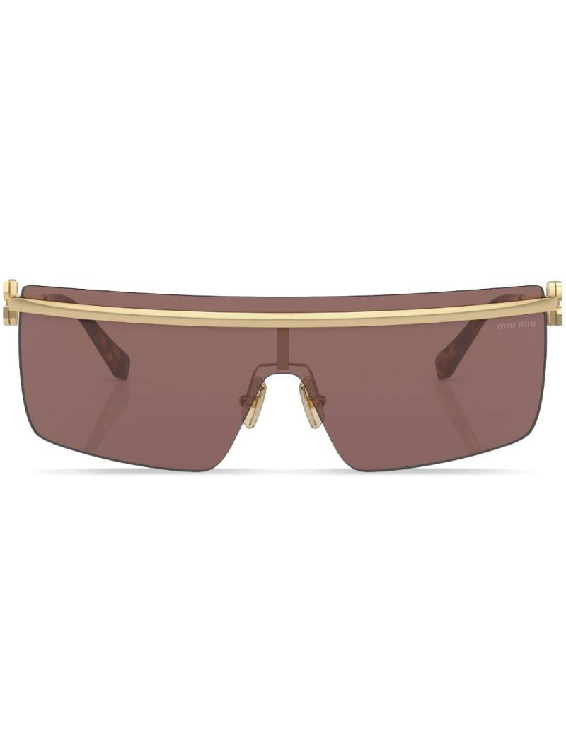 Miu Miu Eyewear rimless tinted sunglasses - Gold von Miu Miu Eyewear