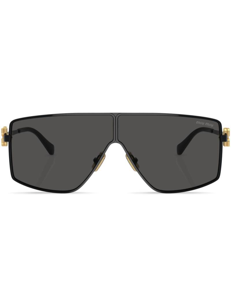 Miu Miu Eyewear shield-frame sunglasses - Black von Miu Miu Eyewear