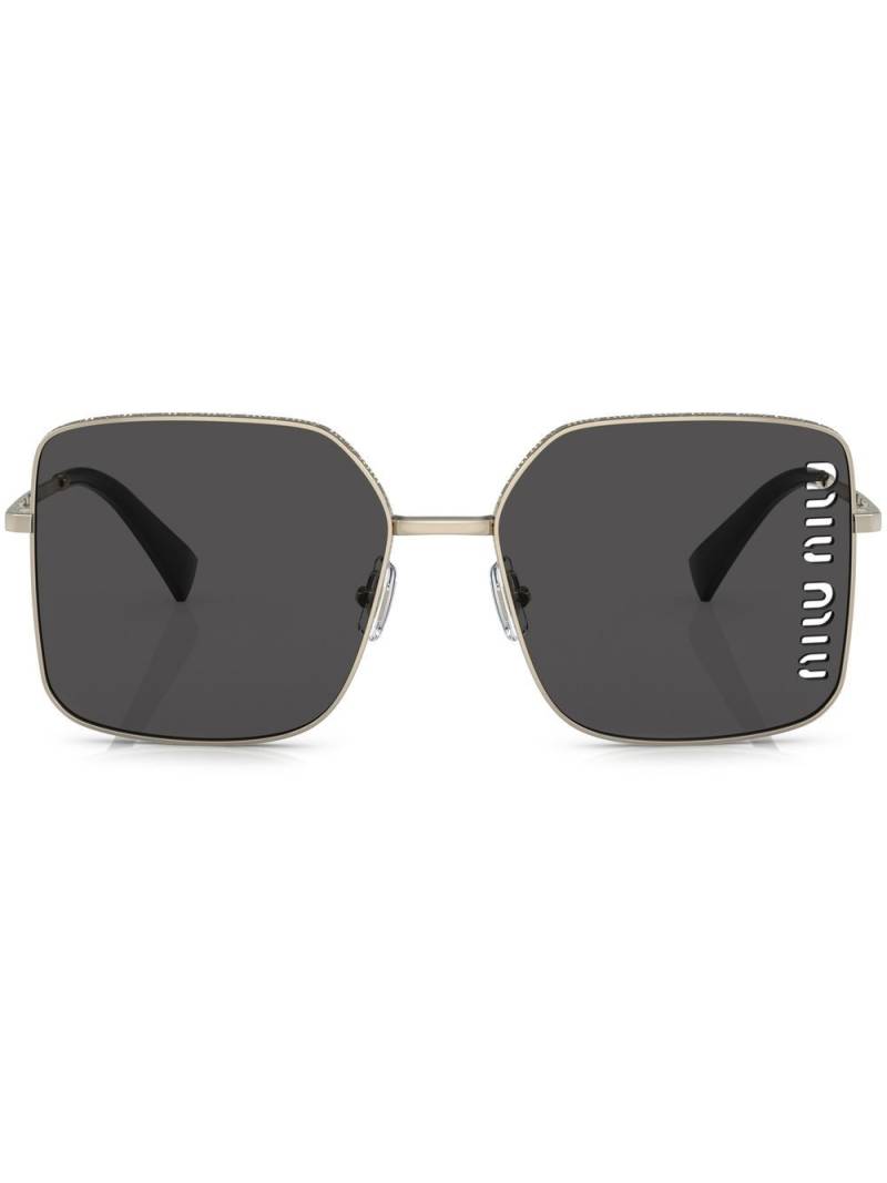 Miu Miu Eyewear square laser-cut lens sunglasses - Gold von Miu Miu Eyewear