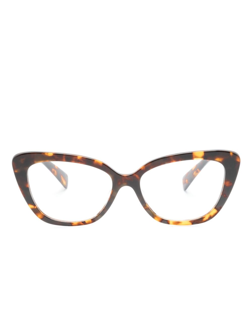 Miu Miu Eyewear tortoiseshell-effect cat-eye glasses - Brown von Miu Miu Eyewear