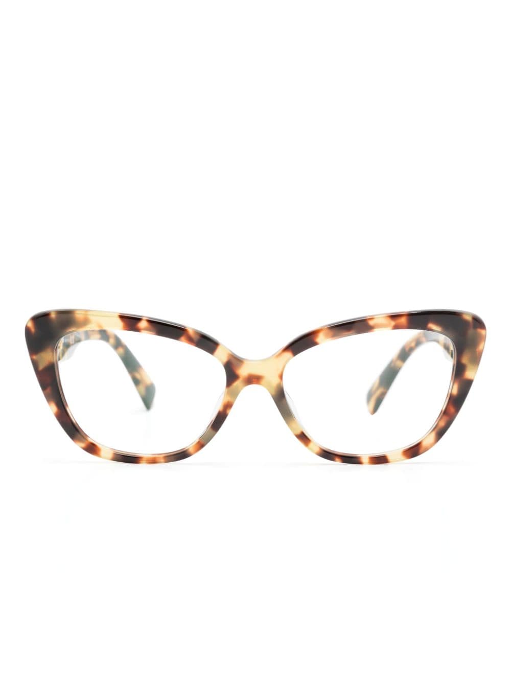 Miu Miu Eyewear tortoiseshell-effect cat-eye glasses - Brown von Miu Miu Eyewear