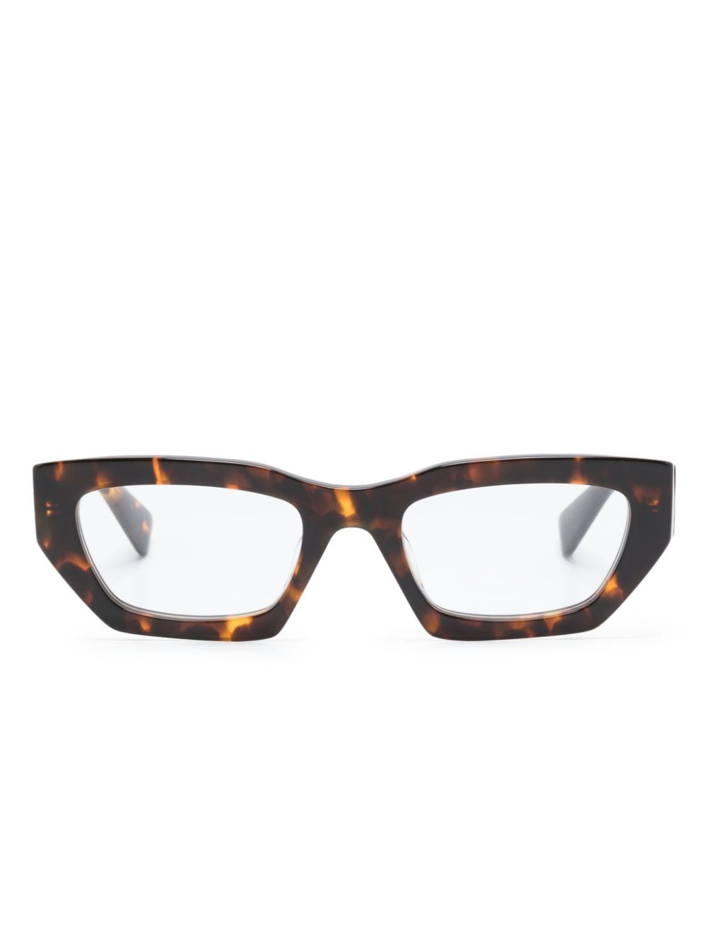 Miu Miu Eyewear tortoiseshell-effect rectangle-frame glasses - Brown von Miu Miu Eyewear