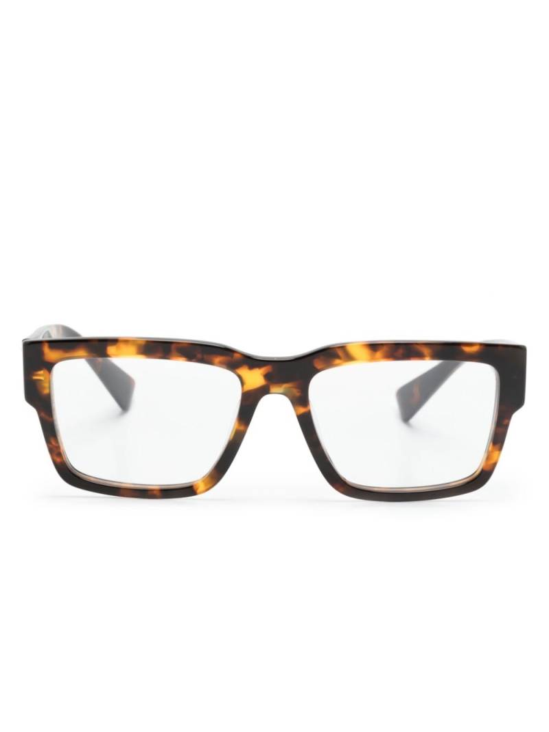 Miu Miu Eyewear tortoiseshell-effect rectangle-frame glasses - Brown von Miu Miu Eyewear