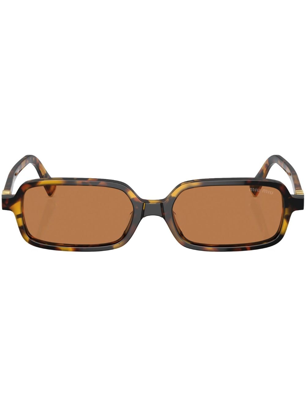 Miu Miu Eyewear tortoiseshell-effect rectangle-frame sunglasses - Brown von Miu Miu Eyewear