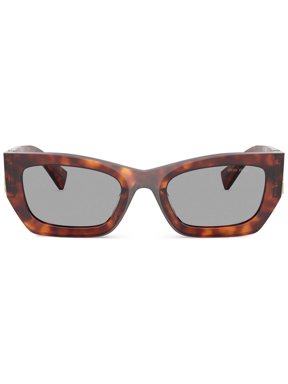 Miu Miu Eyewear tortoiseshell-effect rectangle sunglasses - Brown von Miu Miu Eyewear