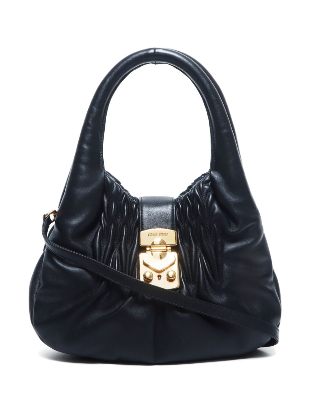 Miu Miu Pre-Owned 2000 matelassé two-way handbag - Black von Miu Miu Pre-Owned