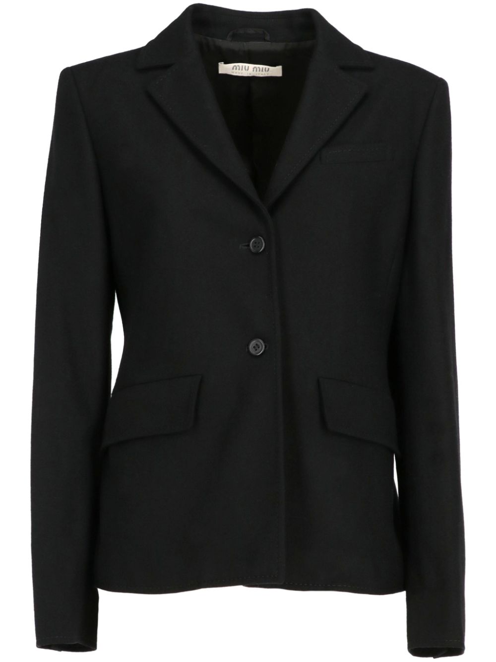 Miu Miu Pre-Owned 2000 single-breasted blazer - Black von Miu Miu Pre-Owned