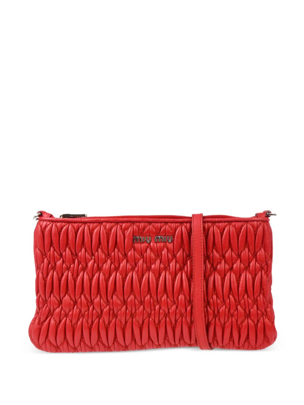 Miu Miu Pre-Owned 2000s matelassé crossbody bag - Red von Miu Miu Pre-Owned