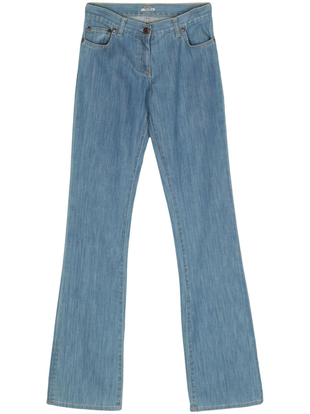 Miu Miu Pre-Owned 2000s mid-rise flared jeans - Blue von Miu Miu Pre-Owned