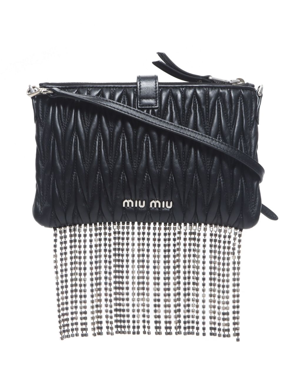 Miu Miu Pre-Owned 2010-2020s crystal fringe shoulder bag - Black von Miu Miu Pre-Owned