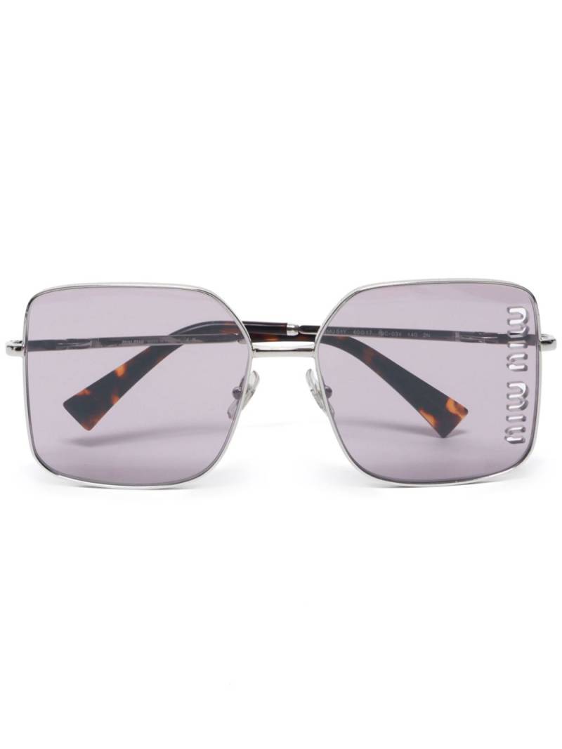 Miu Miu Pre-Owned 2020s square-frame sunglasses - Silver von Miu Miu Pre-Owned