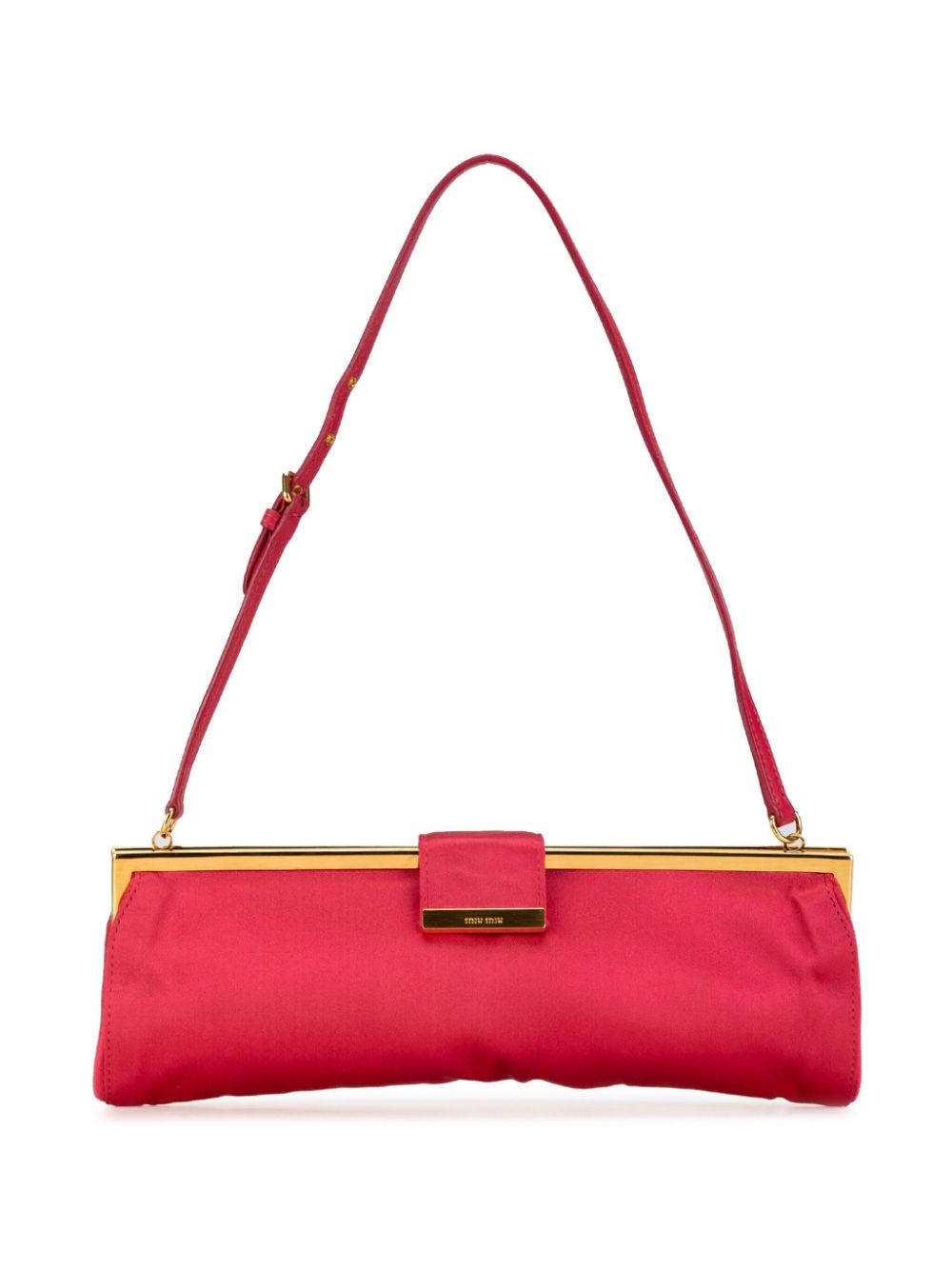 Miu Miu Pre-Owned 20th Century Satin Clutch with Strap shoulder bag - Red von Miu Miu Pre-Owned