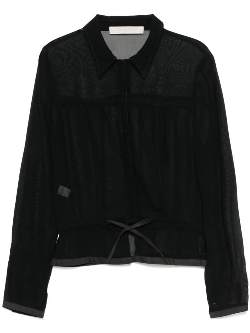 Miu Miu Pre-Owned Sheer shirt - Black von Miu Miu Pre-Owned