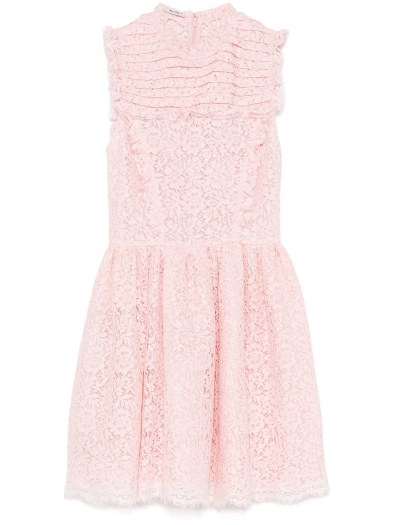 Miu Miu Pre-Owned lace mini dress - Pink von Miu Miu Pre-Owned