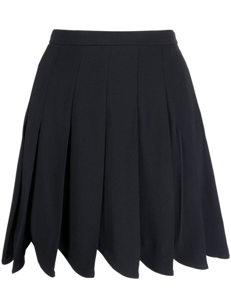 Miu Miu Pre-Owned pleated A-line skirt - Black von Miu Miu Pre-Owned