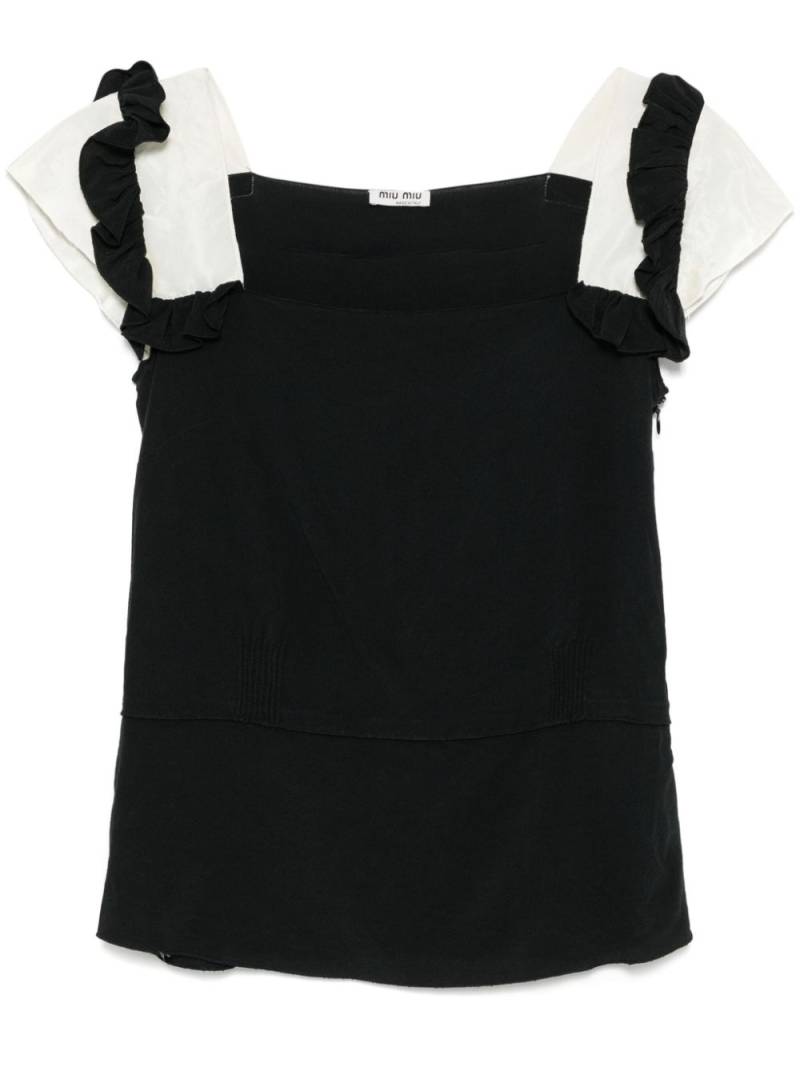 Miu Miu Pre-Owned ruffle top - Black von Miu Miu Pre-Owned