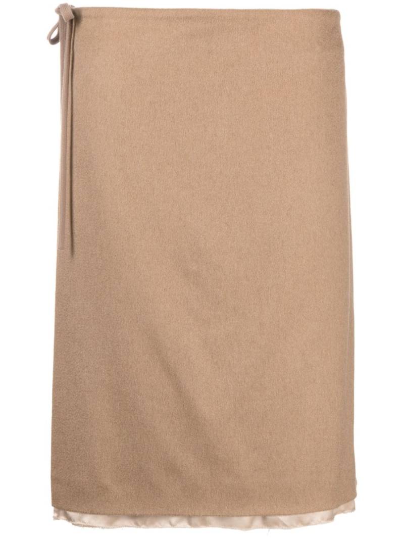 Miu Miu Pre-Owned side slit midi skirt - Neutrals von Miu Miu Pre-Owned