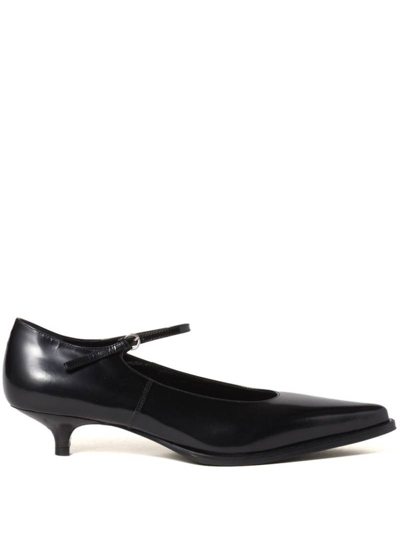 Miu Miu 35mm Brushed leather pumps - Black von Miu Miu