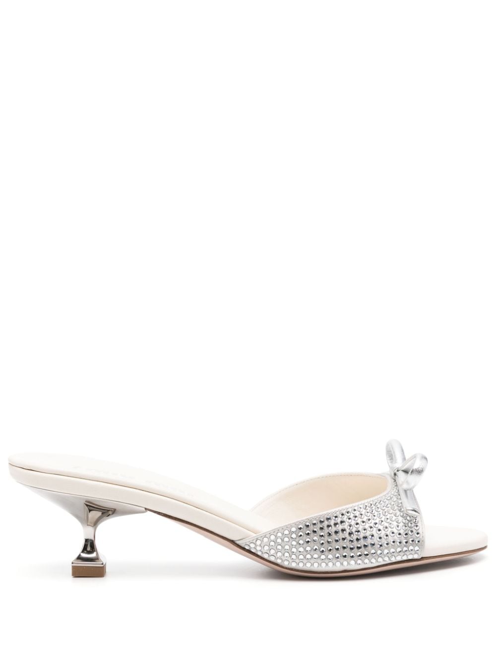 Miu Miu 45mm crystal-embellished sandals - Silver von Miu Miu