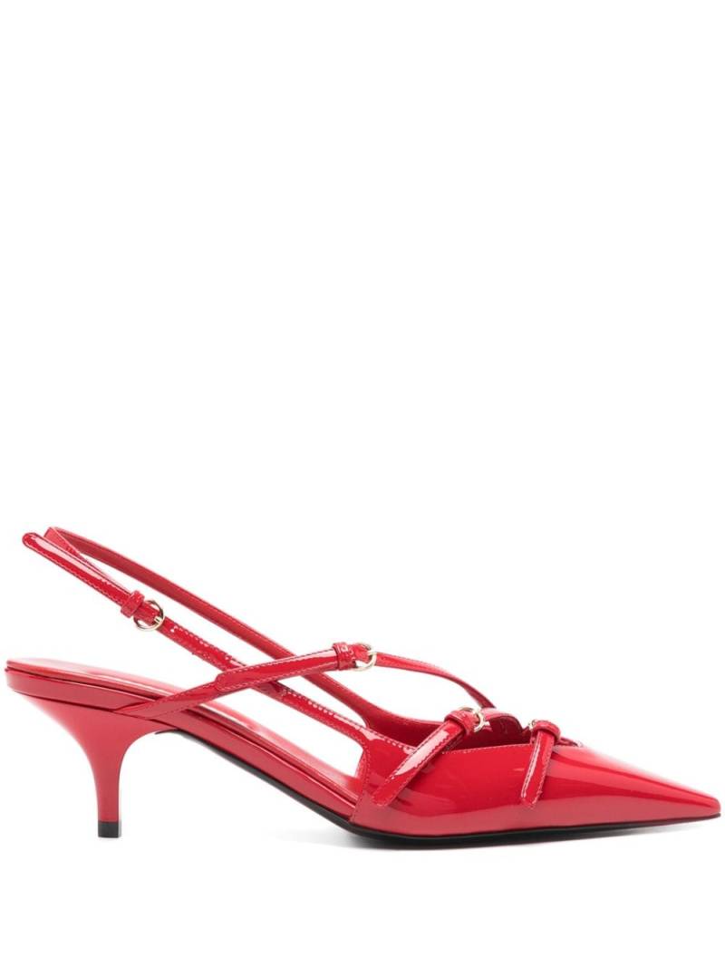 Miu Miu 55mm patent slingback pumps - Red von Miu Miu