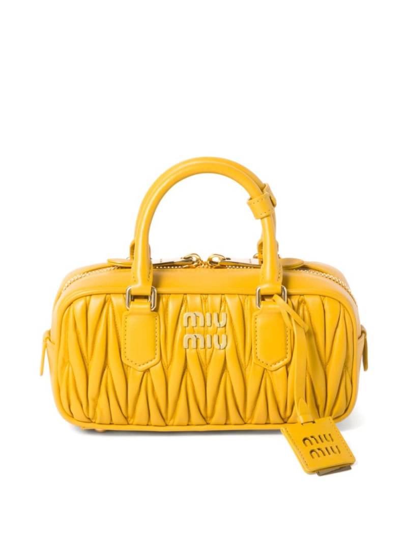 Miu Miu Arcadie matelassé leather bag - Yellow von Miu Miu