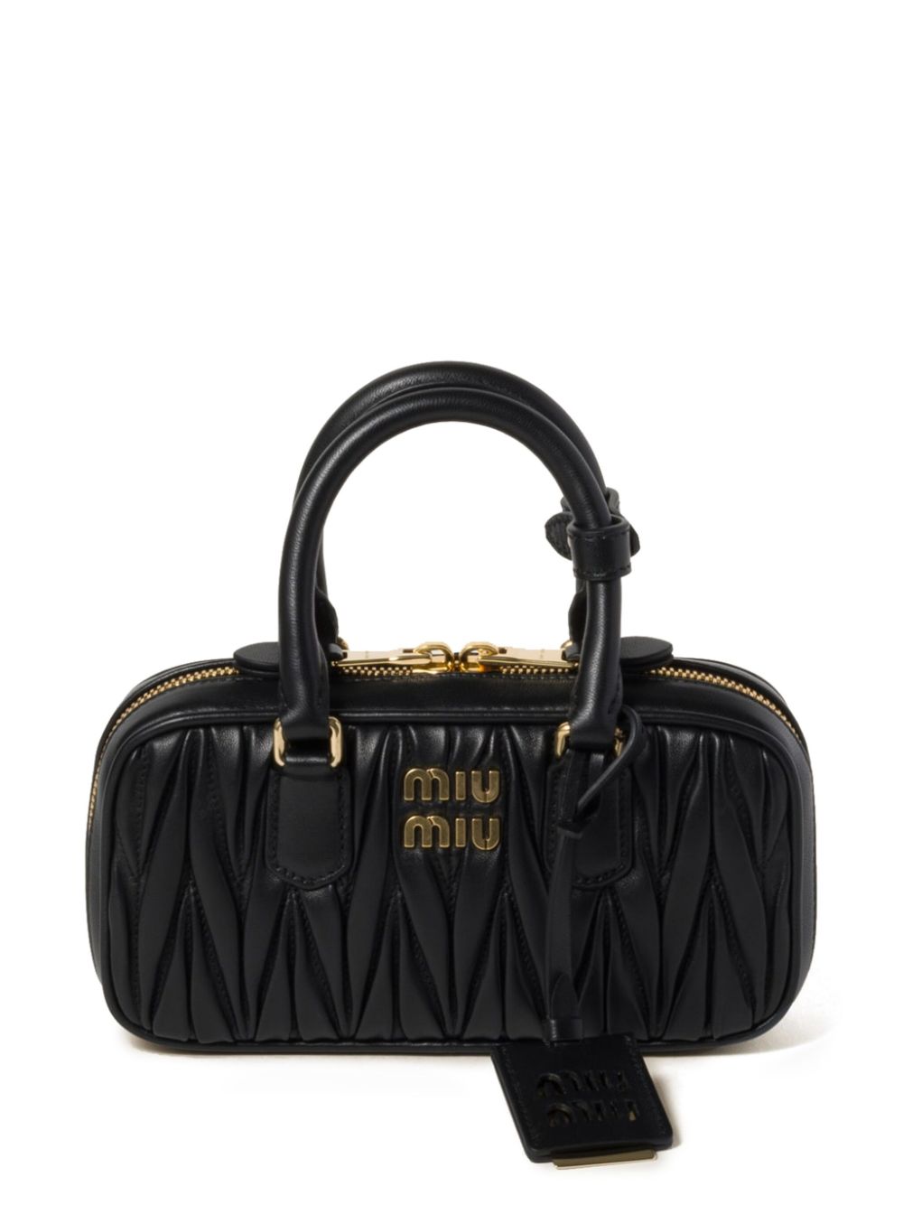 Miu Miu Arcadie matelassé leather mini bag - Black von Miu Miu