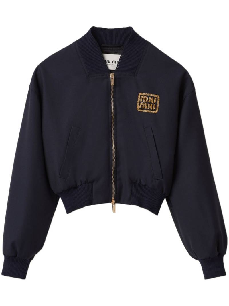 Miu Miu Batavia bomber jacket - Blue von Miu Miu