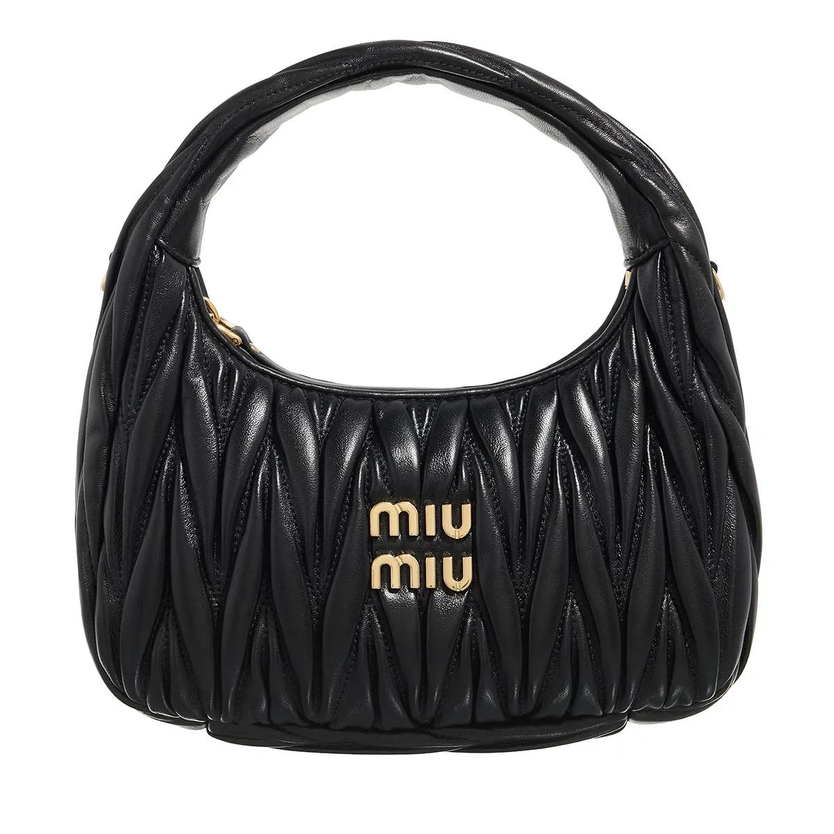 Miu Miu Handtasche - Wander Hobo Matelassé - Gr. unisize - in Schwarz - für Damen von Miu Miu