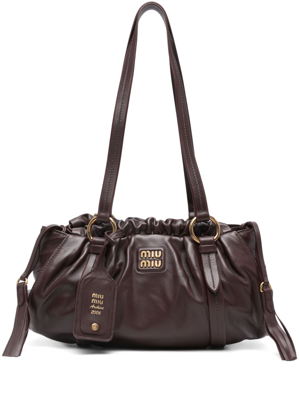 Miu Miu Joie shoulder bag - Brown von Miu Miu