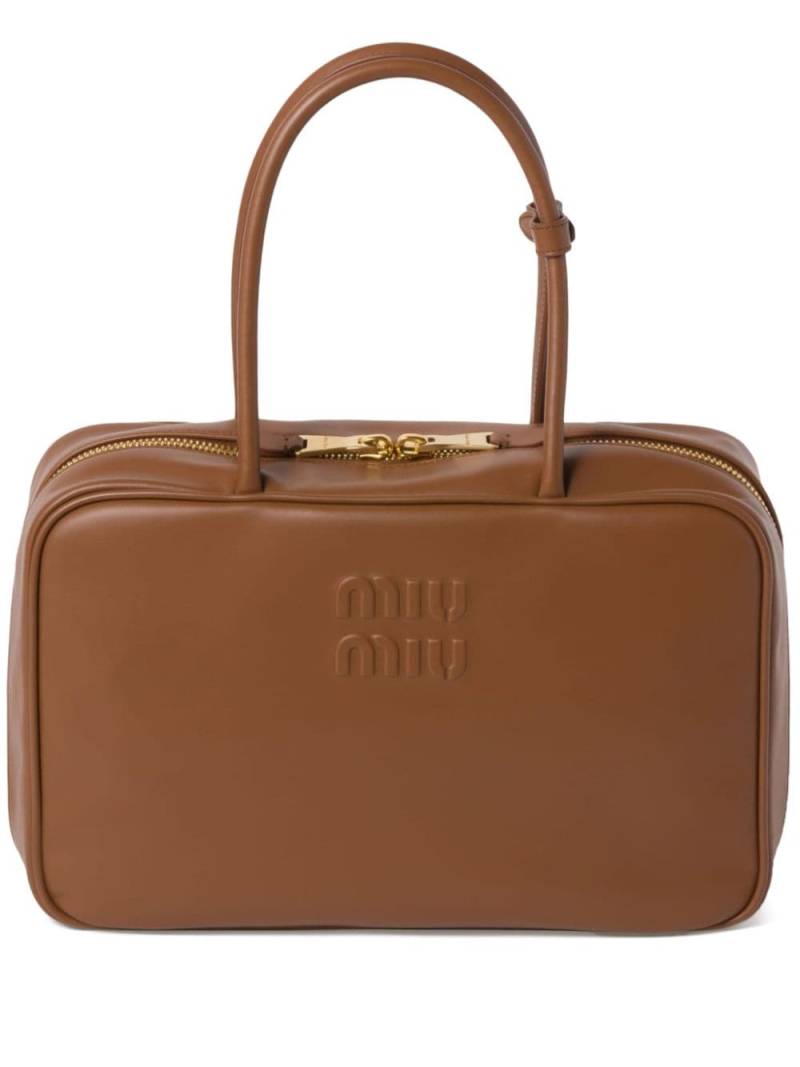 Miu Miu Leather Beau bag - Brown von Miu Miu