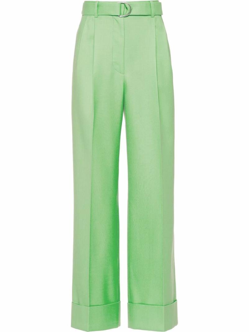 Miu Miu Levantine cuffed pants - Green von Miu Miu