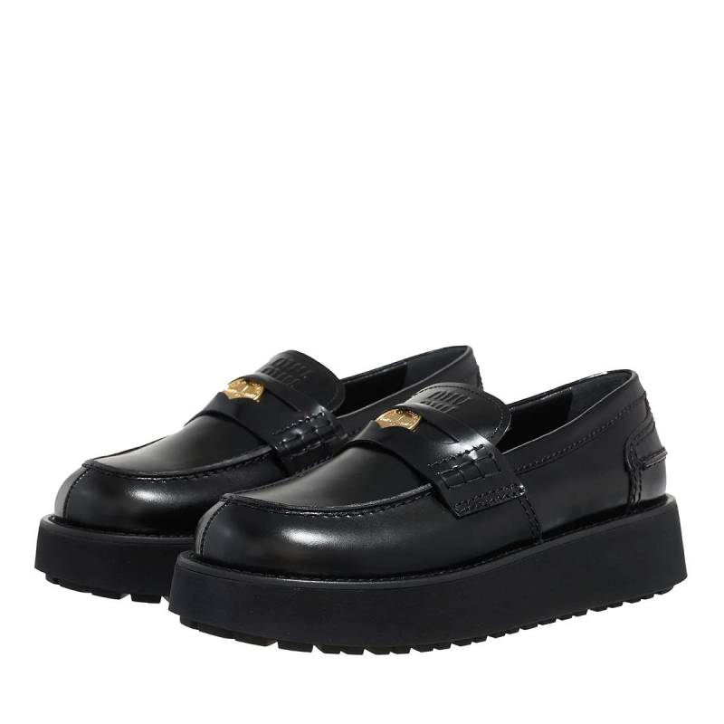 Miu Miu Loafer - Pennyloafer Plateau - Gr. 37 (EU) - in Schwarz - für Damen von Miu Miu