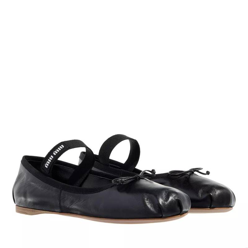 Miu Miu Loafer - Ballerinas Leather - Gr. 39 (EU) - in Schwarz - für Damen von Miu Miu