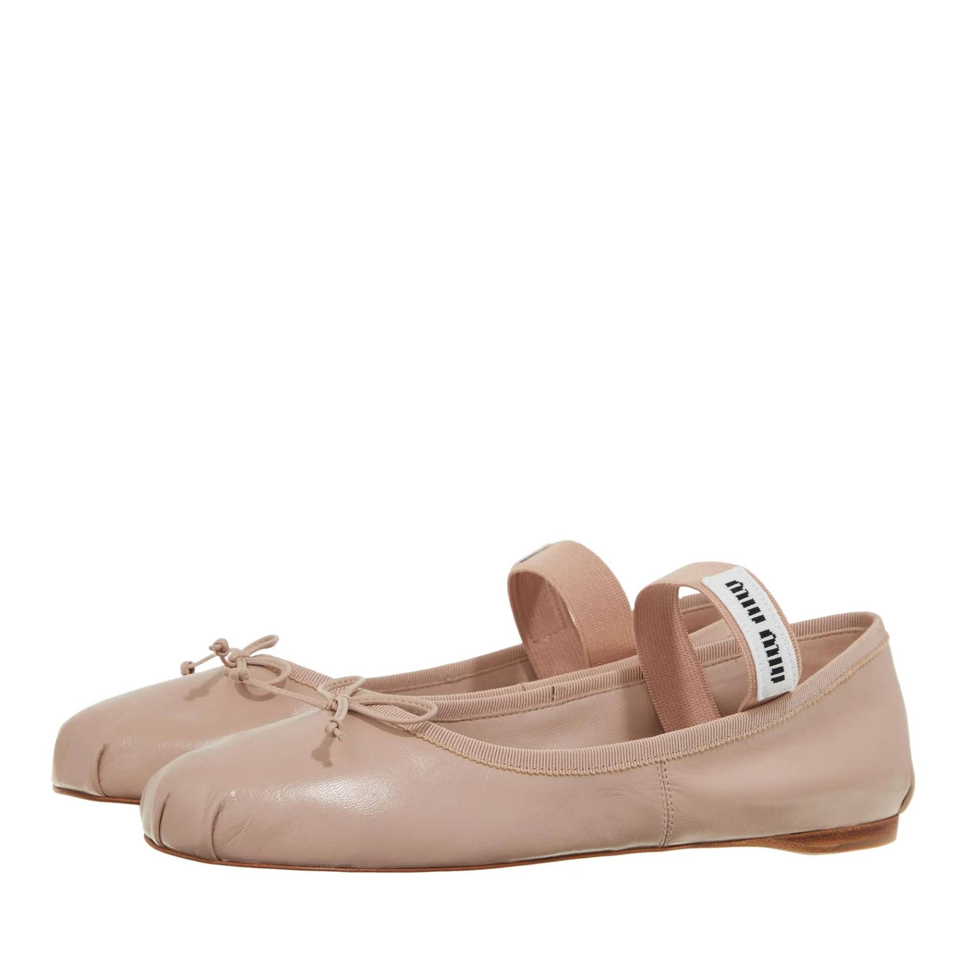 Miu Miu Loafer - Leather Ballerinas - Gr. 36 (EU) - in Beige - für Damen von Miu Miu