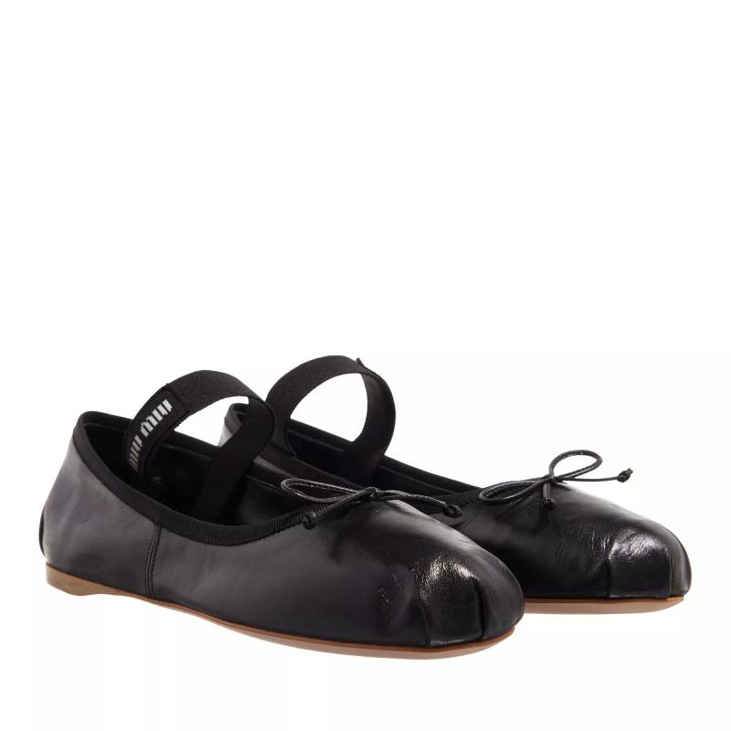 Miu Miu Loafer - Leather Ballerinas - Gr. 40 (EU) - in Schwarz - für Damen von Miu Miu